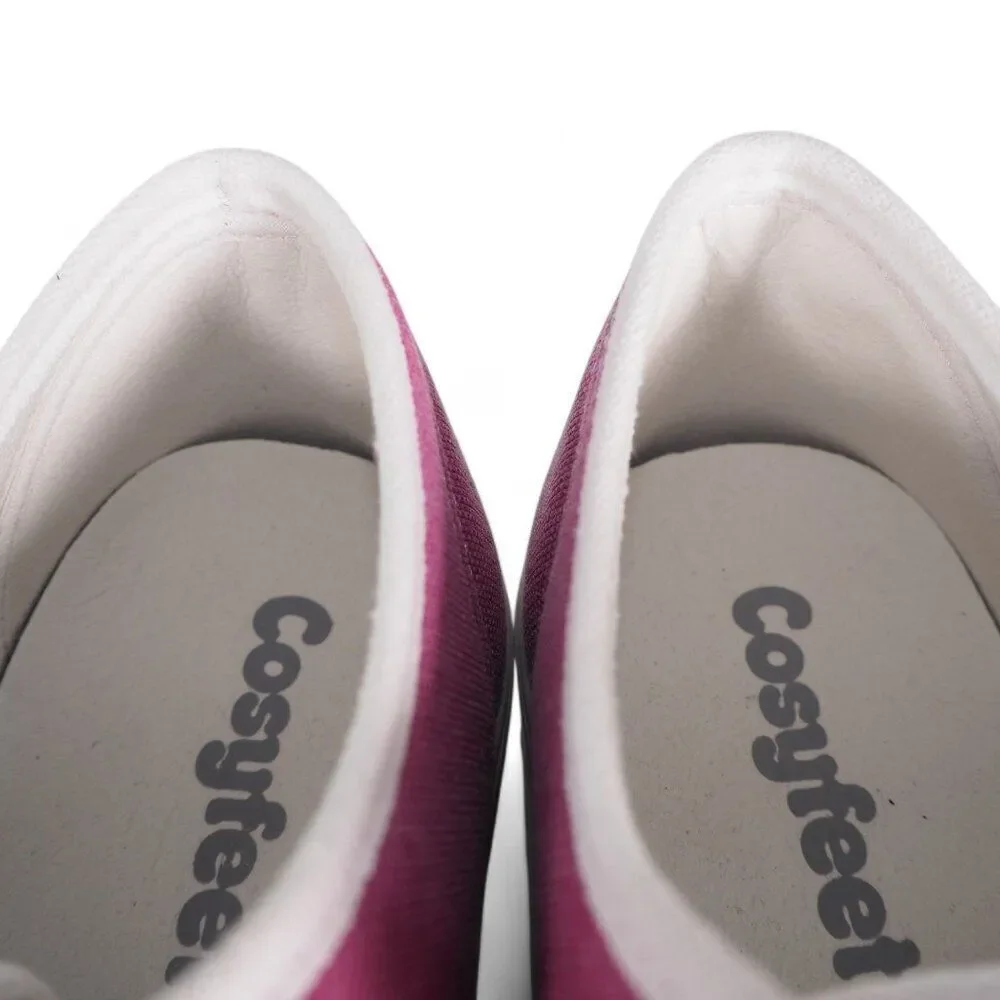 Cosyfeet Kama Extra Wide (Extra Roomy) Lace-up Comfort Shoes‎ Pink Women's 6